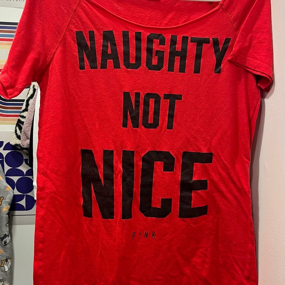 PINK Victoria's Secret Red Graphic Tee